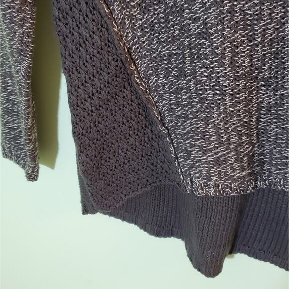 Design Lab by Lord & Taylor Gray Heathered Mixed Knit Pullover Sweater Size XS - Picture 3 of 10